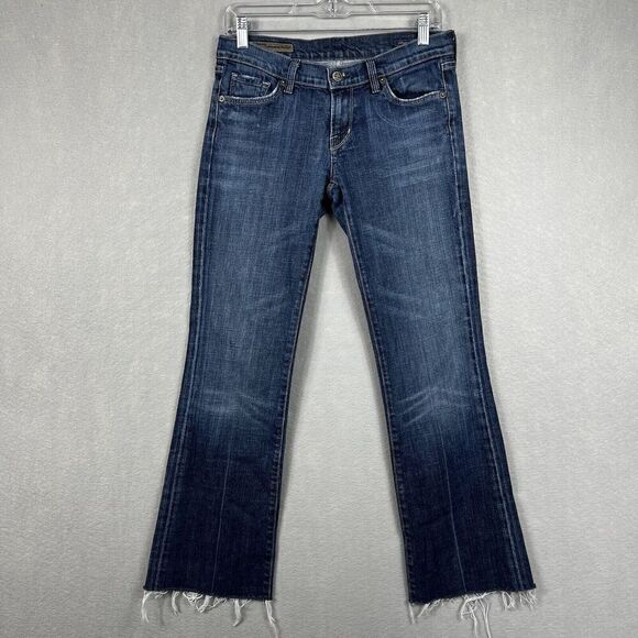 Citizens of Humanity Jeans Size 28 Kelly Low Waist Flared Bootcut Raw Hem - Picture 2 of 11